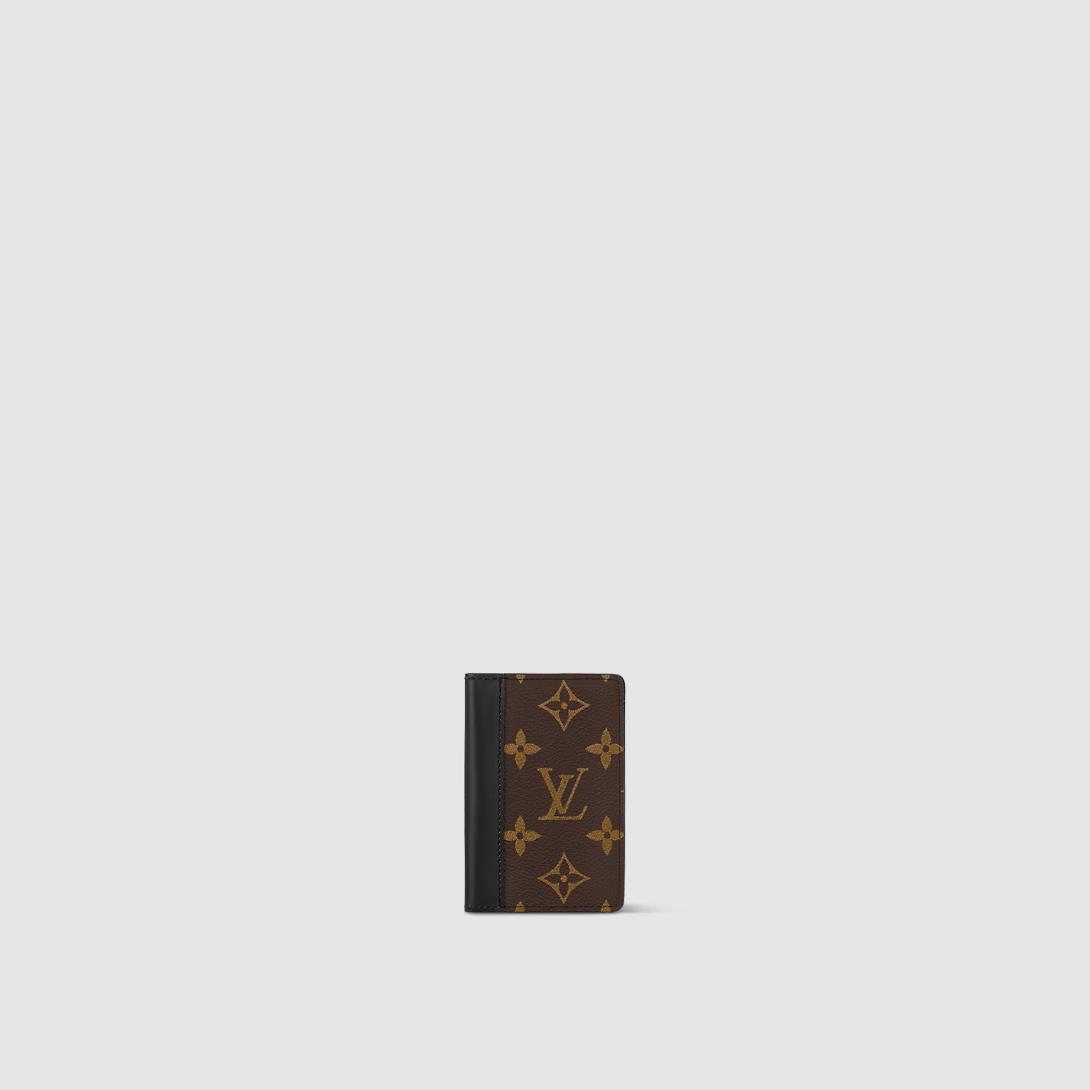 Ví Louis Vuitton Pocket Organizer Monogram Macassar Nam Nâu